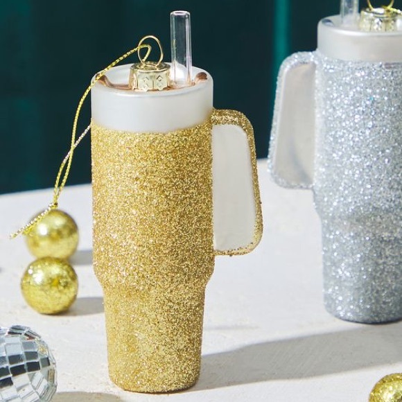 Other - Sparkly Gold KAIT CUP (Stanley) Hanging Ornament